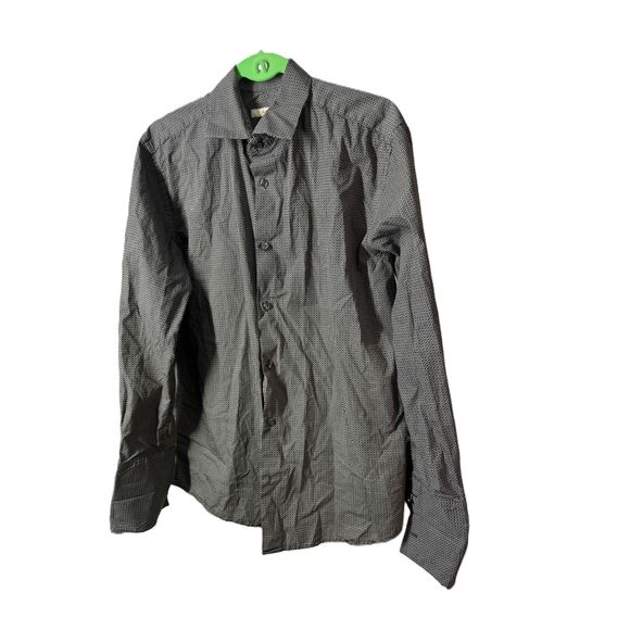 Merona Printed Punk Goth Silk Screened Button Down Unisex Large - Picture 2 of 3